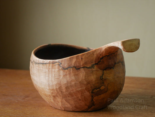 Hand Carved Kuksa - Spalted Sycamore 330ml
