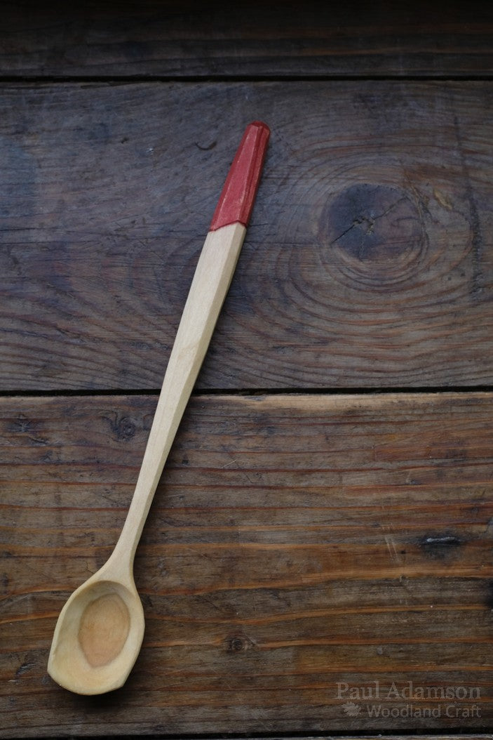 Teaspoon - Rowan wood with red handle