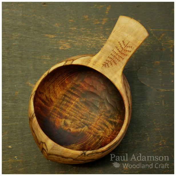 Hand Carved Kuksa - Dark Spalted Sycamore 3 - 250ml