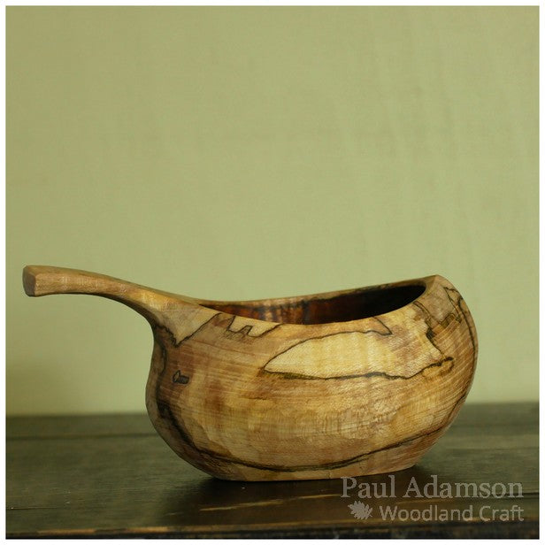 Hand Carved Kuksa - Dark Spalted Sycamore 3 - 250ml