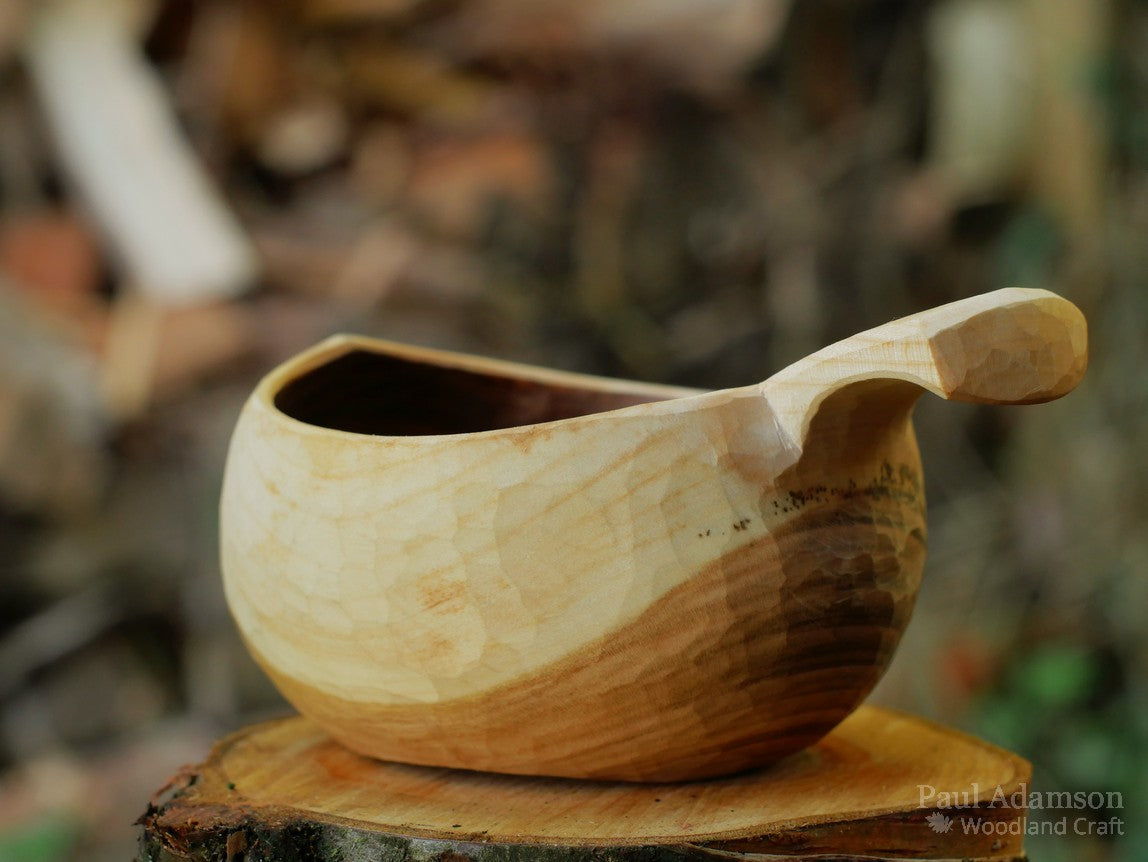 Hand Carved Cherry Wren Cup (long tail) - 250ml