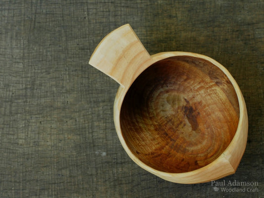 Hand Carved Cherry Wren Cup (long tail) - 250ml