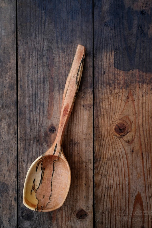 Serving spoon - Spalted Sycamore